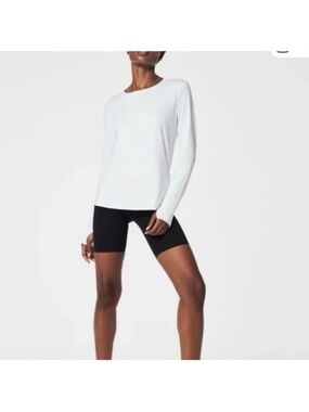 Spanx Butter Soft Wrap Back T-Shirt white size Large